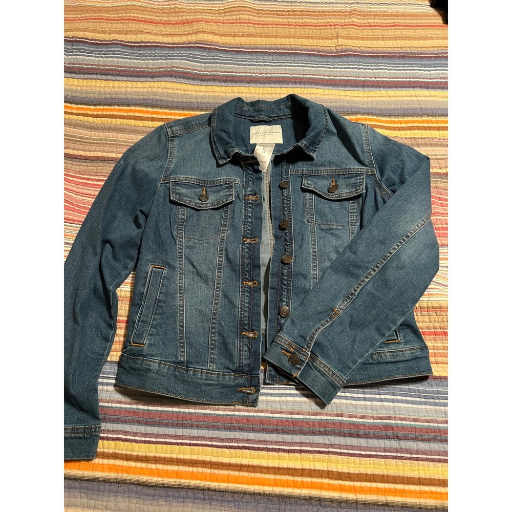 Social Standard by Sanctuary Denim Jacket Blue Womens Size Small Button Up